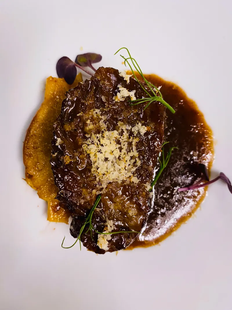 Beef cheek, quince, Vin Santo
