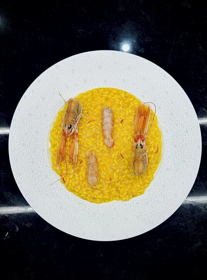 Risotto alla Milanese, langoustine