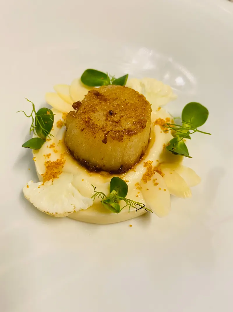 Scallops, cauliflower, bottarga